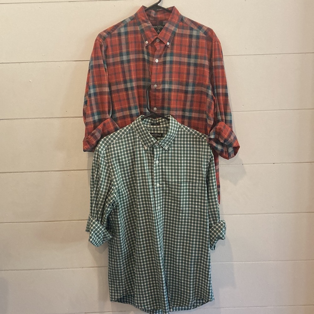 2 J. Crew mercantile flex dress shirts